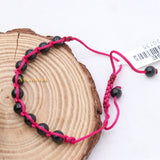 Natural Black Onyx Gemstone Thread Bracelet