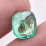 Natural Emerald Cushion Shaped Faceted Gemstone 12X10.5mm Healing Loose Gemstone For Making Jewelry