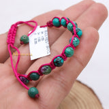 Natural Turquoise Gemstone Thread Bracelet