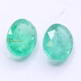 Top Quality Natural Emerald Oval Shaped Faceted Pair Gemstone 10X7mm Healing Loose Gemstone For Making Jewelry