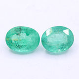 Top Quality Natural Emerald Oval Shaped Faceted Pair Gemstone 10X7mm Healing Loose Gemstone For Making Jewelry