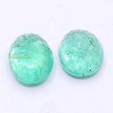 Top Quality Natural Emerald Oval Shaped Faceted Pair Gemstone 10X7mm Healing Loose Gemstone For Making Jewelry