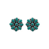 Natural Turquoise Gemstone 925 Sterling Silver Gold Plated Designer Stud