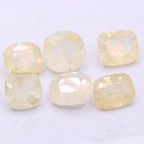 6 Pcs Natural Yellow Sapphire Cushion Shaped Faceted Gemstone Spiritual Healing Loose Gemstone For Making Jewelry