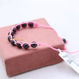 Natural Black Onyx Gemstone Thread Bracelet