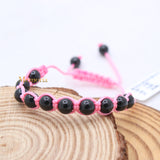 Natural Black Onyx Gemstone Thread Bracelet