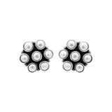 Designer Pearl 925 Sterling Silver Gold Plated Designer Stud Earring