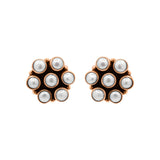 Designer Pearl 925 Sterling Silver Gold Plated Designer Stud Earring