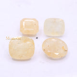 4 Pcs Natural Yellow Sapphire Mix Shape Faceted Gemstone Spiritual Healing Loose Gemstone For Making Jewelry