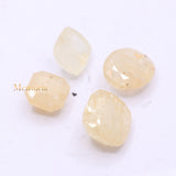 4 Pcs Natural Yellow Sapphire Mix Shape Faceted Gemstone Spiritual Healing Loose Gemstone For Making Jewelry