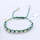 Natural Chalcedony Gemstone Thread Bracelet