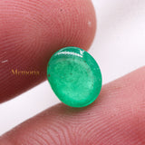 Natural Emerald Oval Cabochon Cut Loose Gemstone 8X7mm Healing Gemstone For Making Jewelry