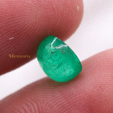 Natural Emerald Oval Cabochon Cut Loose Gemstone 8X7mm Healing Gemstone For Making Jewelry