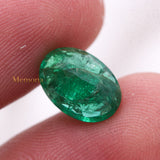 Natural Emerald Oval Faceted Cut Loose Gemstone 11X8mm Healing Gemstone For Making Jewelry