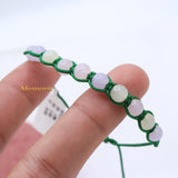 Natural Chalcedony Gemstone Thread Bracelet