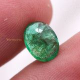 Natural Emerald Oval Faceted Cut Loose Gemstone 10X7mm Healing Gemstone For Making Jewelry