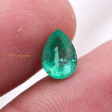 Best Quality Natural Emerald Pear Faceted Cut Loose Gemstone 9X6mm Healing Gemstone For Making Jewelry