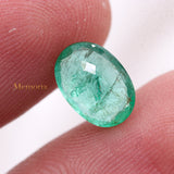 High Quality Natural Emerald Oval Faceted Cut Loose Gemstone 10X8mm Healing Gemstone For Making Jewelry