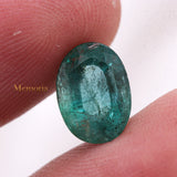 Natural Emerald Oval Faceted Cut Loose Gemstone 10X7mm Healing Gemstone For Making Jewelry