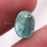 Natural Emerald Oval Faceted Cut Loose Gemstone 10X7mm Healing Gemstone For Making Jewelry