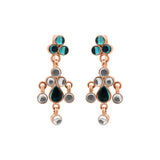 Natural Blue Gemstone 925 Silver Gold Plated Earring