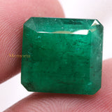 Natural Emerald Rectangle Shaped Faceted Gemstone 15X14mm Healing Loose Gemstone For Making Jewelry