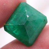 Natural Emerald Rectangle Shaped Faceted Gemstone 15X14mm Healing Loose Gemstone For Making Jewelry