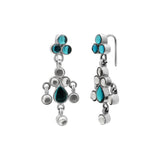 Natural Blue Gemstone 925 Silver Gold Plated Earring