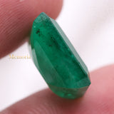 Natural Emerald Rectangle Shaped Faceted Gemstone 15X14mm Healing Loose Gemstone For Making Jewelry