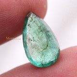 Pear Shaped Natural Emerald Faceted Gemstone 14X9mm Healing Loose Gemstone For Making Jewelry