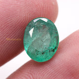 Natural Emerald Oval Faceted Cut Loose Gemstone 10X8mm Healing Gemstone For Making Jewelry