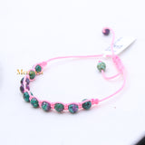 Natural Ruby Zoisite Gemstone Thread Bracelet