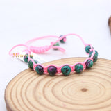 Natural Ruby Zoisite Gemstone Thread Bracelet