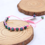 Natural Ruby Zoisite Gemstone Thread Bracelet