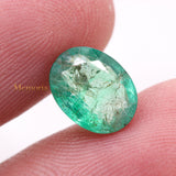 Natural Emerald Oval Faceted Cut Loose Gemstone 10X7mm Healing Gemstone For Making Jewelry