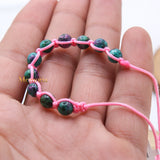 Natural Ruby Zoisite Gemstone Thread Bracelet