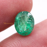 Natural Emerald Oval Faceted Cut Loose Gemstone 9X7mm Healing Gemstone For Making Jewelry