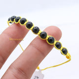 Natural Black Onyx Gemstone Thread Bracelet