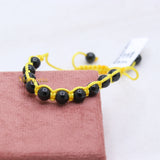 Natural Black Onyx Gemstone Thread Bracelet