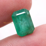 Natural Emerald Rectangle Shaped Faceted Gemstone 10X7mm Healing Loose Gemstone For Making Jewelry