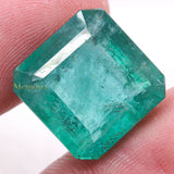 Natural Emerald Square Faceted Cut Gemstone 16X16mm Healing Loose Gemstone For Making Jewelry