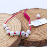 Natural Howlite Gemstone Thread Bracelet