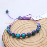 Natural Turquoise Gemstone Thread Bracelet