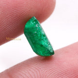 Natural Emerald Rectangle Shaped Faceted Gemstone 11X7mm Healing Loose Gemstone For Making Jewelry