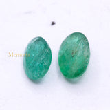 Best Quality Natural Emerald Oval Shaped Faceted 2 Pcs Gemstone 10X7mm Healing Loose Gemstone For Making Jewelry