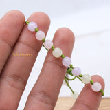 Natural Rose Quartz Gemstone Thread Bracelet