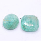 Natural Emerald Oval & Cushion Shaped Faceted 2 Pcs Gemstone Healing Loose Gemstone For Making Jewelry