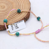 Natural Turquoise Gemstone Thread Bracelet