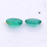 Genuine Natural Emerald Oval Shaped Faceted 2 Pcs Gemstone 9X6mm Healing Loose Gemstone For Making Jewelry