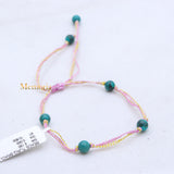 Natural Turquoise Gemstone Thread Bracelet